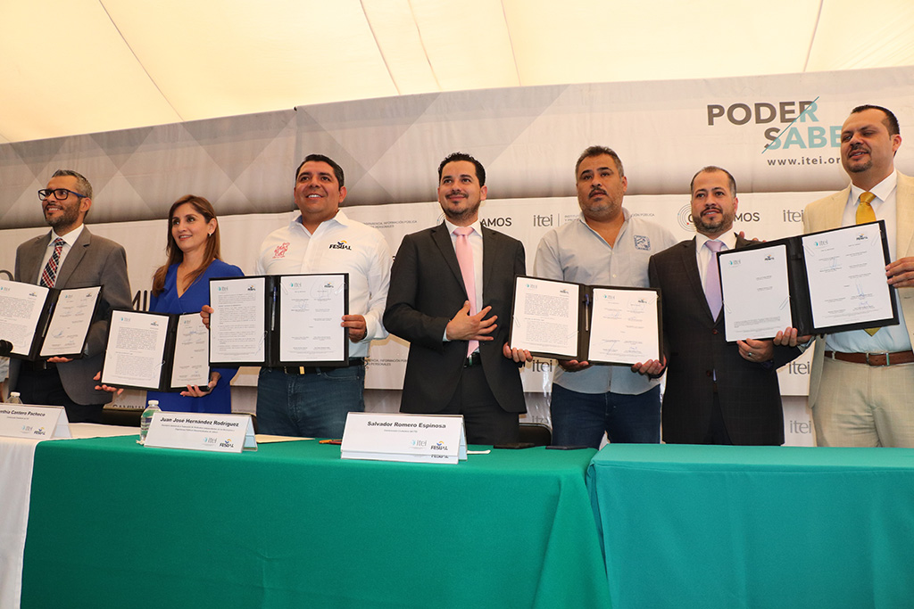 Firman convenio de colaboración ITEI y FESIJAL, buscan mayor transparencia en sindicatos