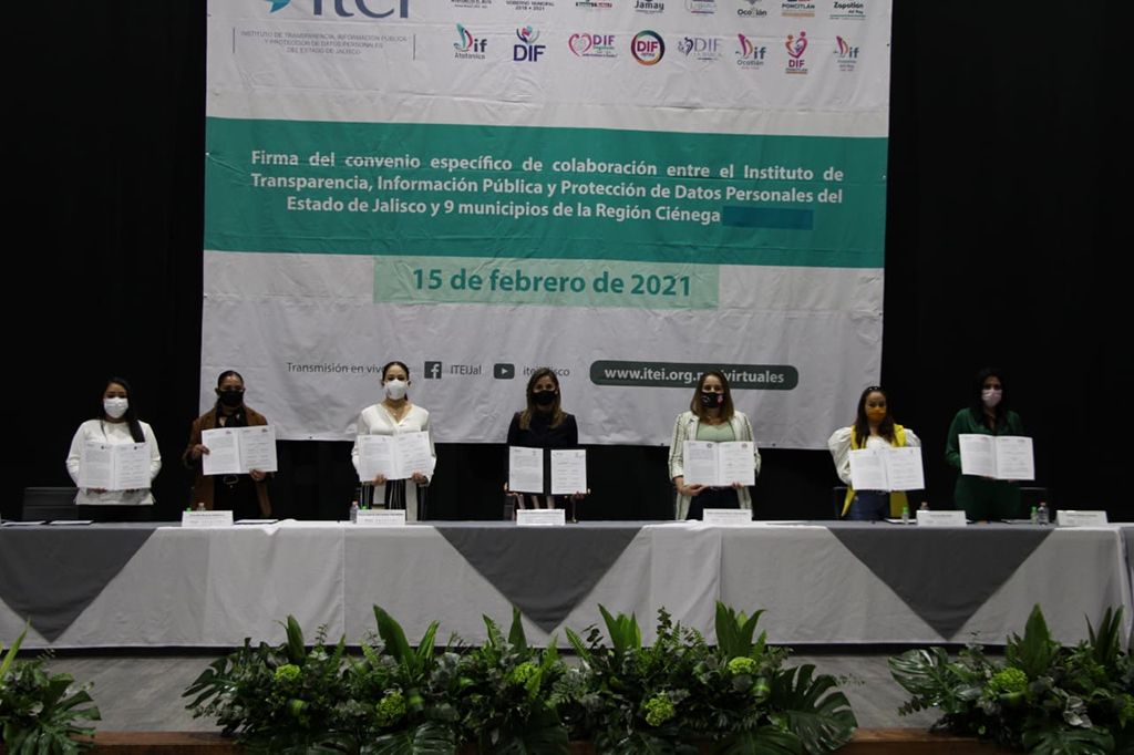 Firman convenio 6 municipios y 7 sistemas DIF con el ITEI de la región Ciénega, buscan ser más transparentes