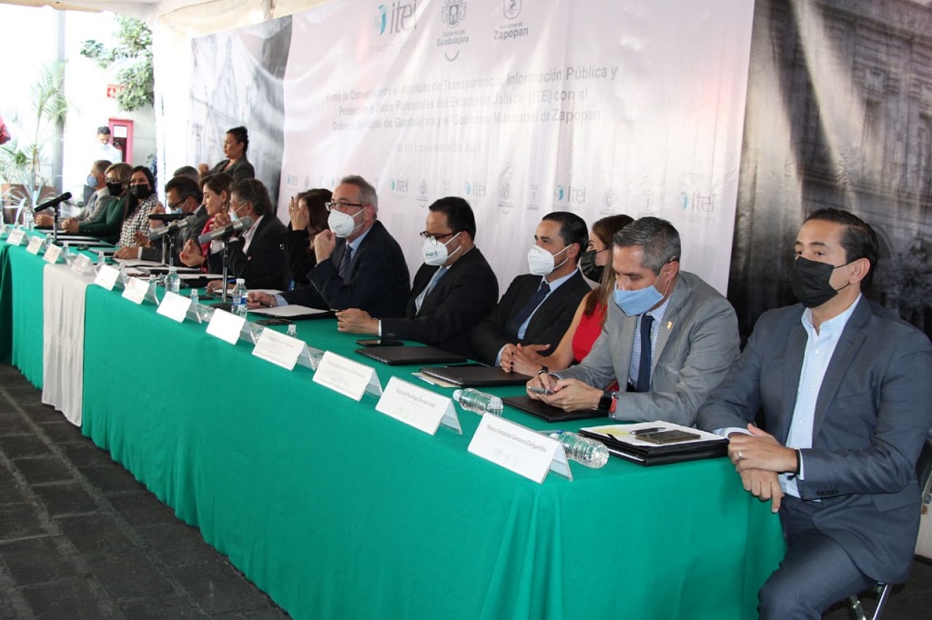 Firman convenio de colaboración Guadalajara y Zapopan con el ITEI, buscan continuar en top de transparencia nacional