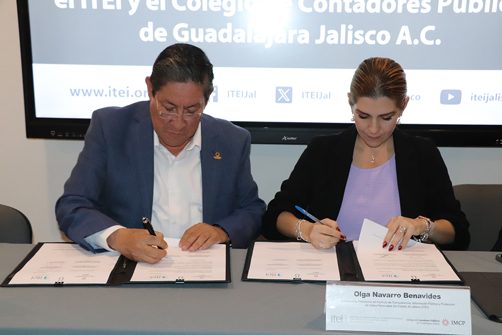 ITEI y Colegio de Contadores Públicos de Guadalajara fortalecen vínculos con Convenio de Colaboración